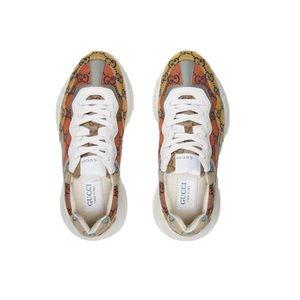 Gucci Monogram Multicolor Demetra Womens Rhyton Sneakers